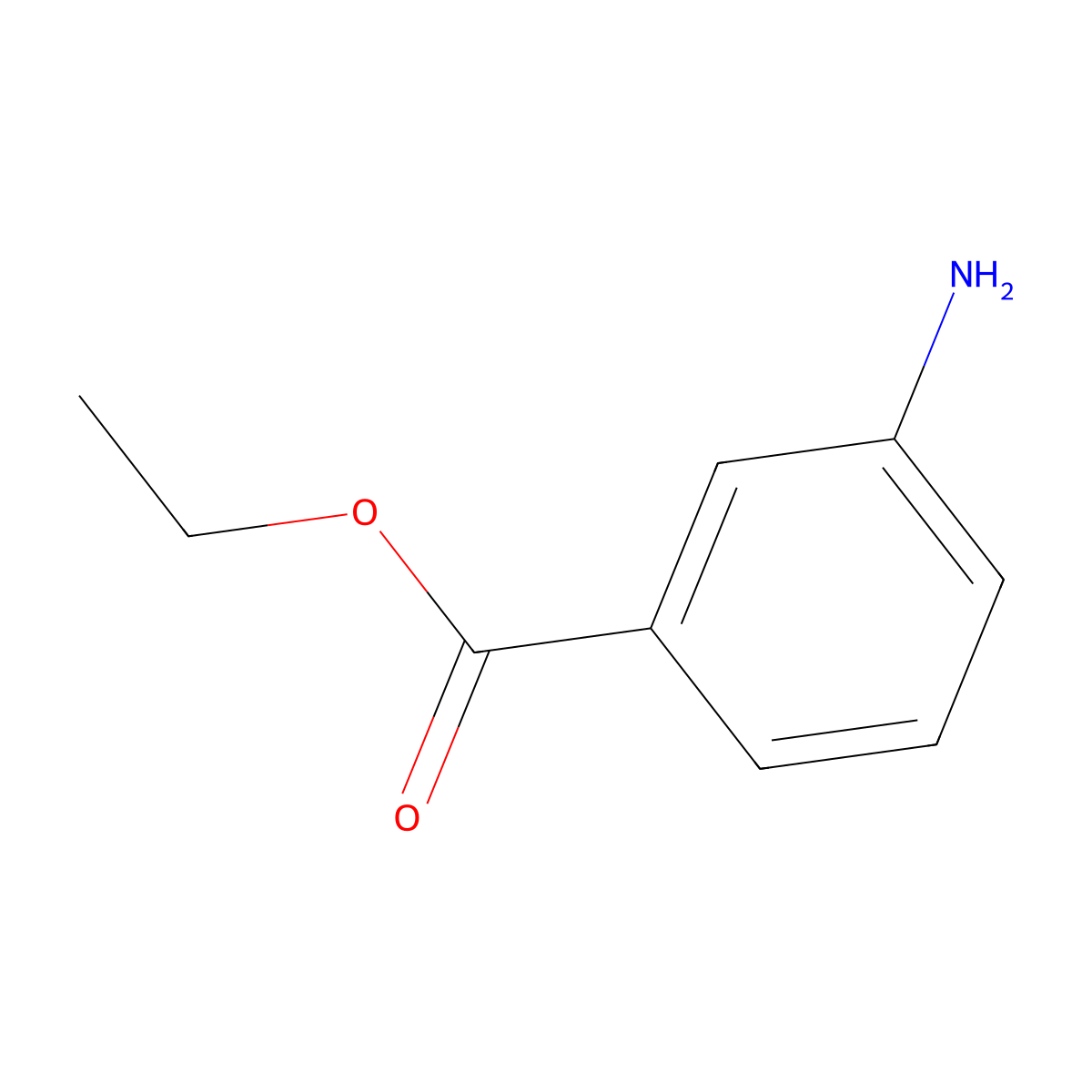 Ethyl 3-aminobenzoate molecular structure, CAS 582-33-2