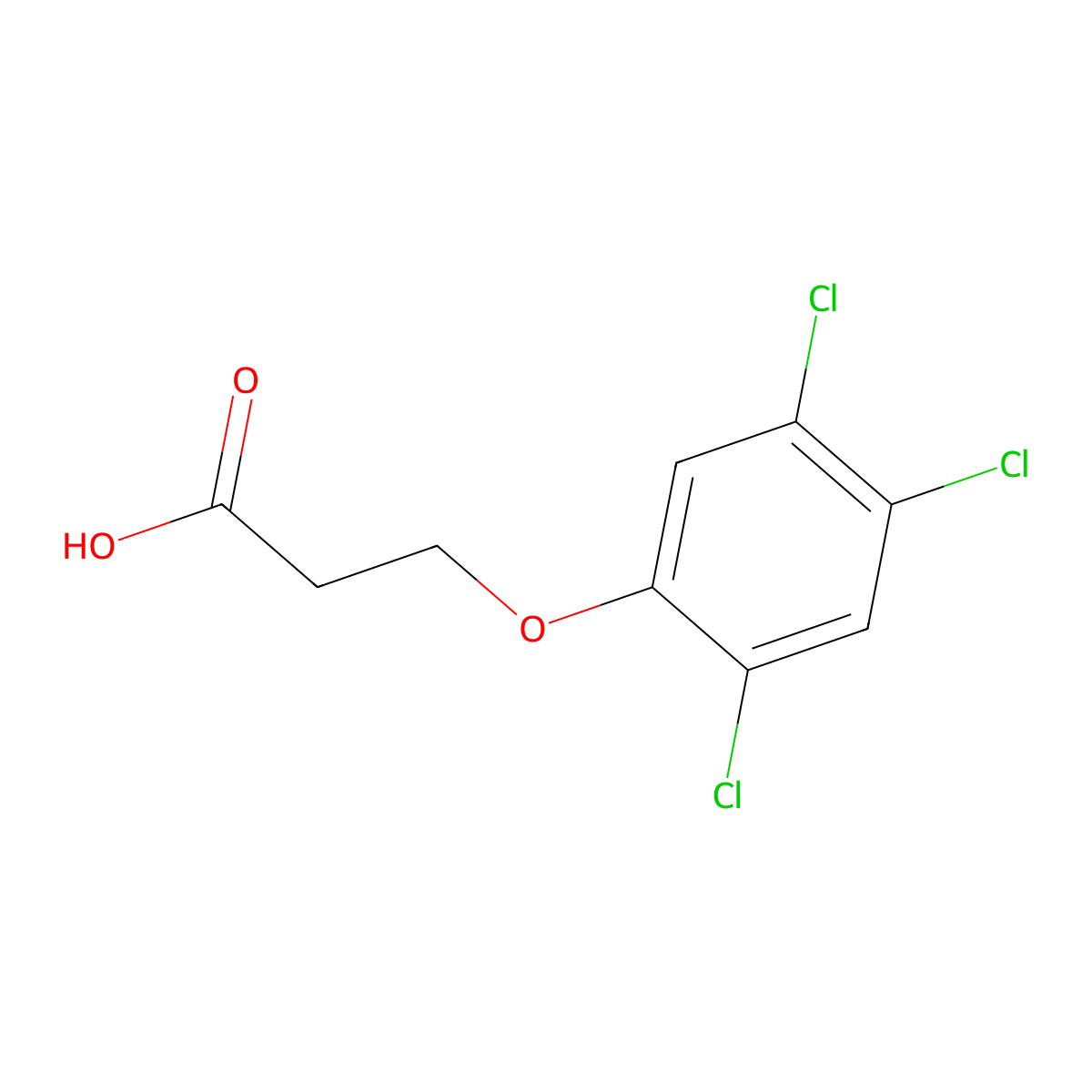 3-(2,4,5-Trichlorophenoxy)propanoic acid molecular structure, CAS 582-53-6
