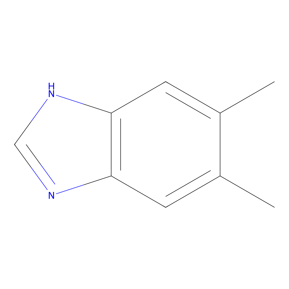 5,6-Dimethylbenzimidazole molecular structure, CAS 582-60-5