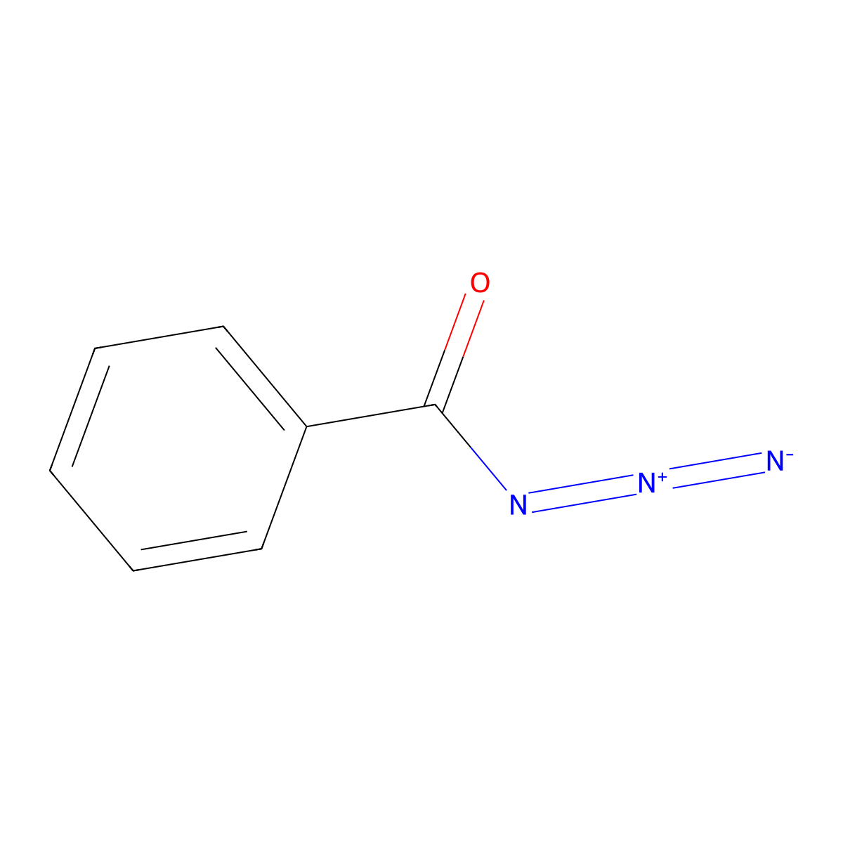 Benzoyl azide molecular structure, CAS 582-61-6