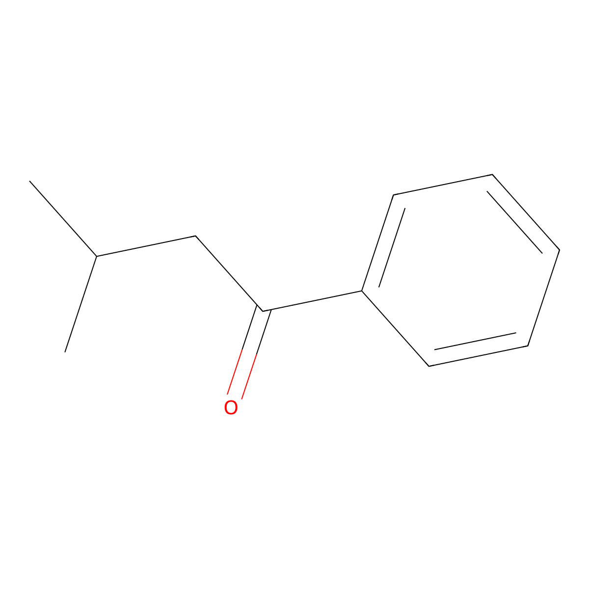 Isovalerophenone molecular structure, CAS 582-62-7