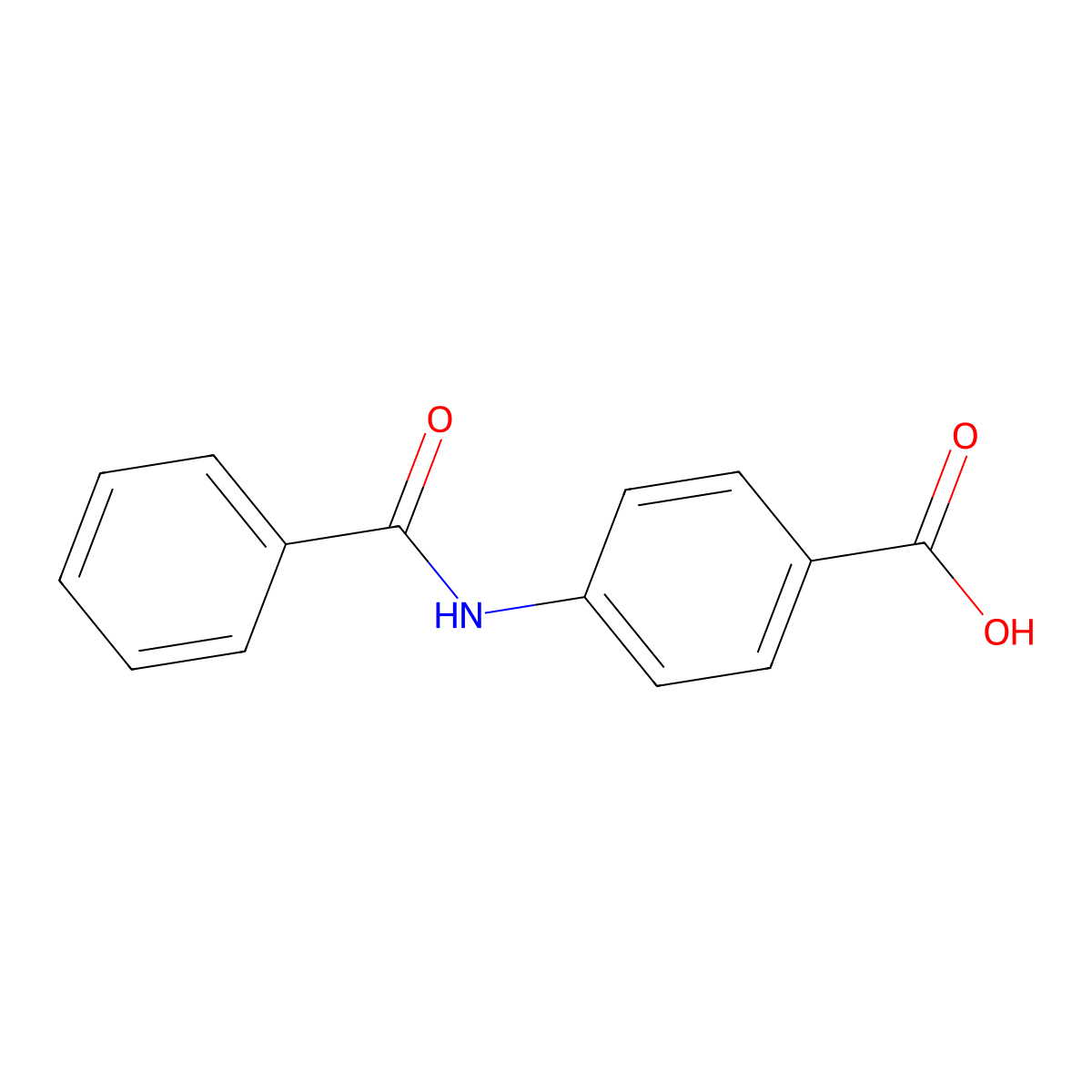 4-(Benzoylamino)benzoic acid molecular structure, CAS 582-80-9