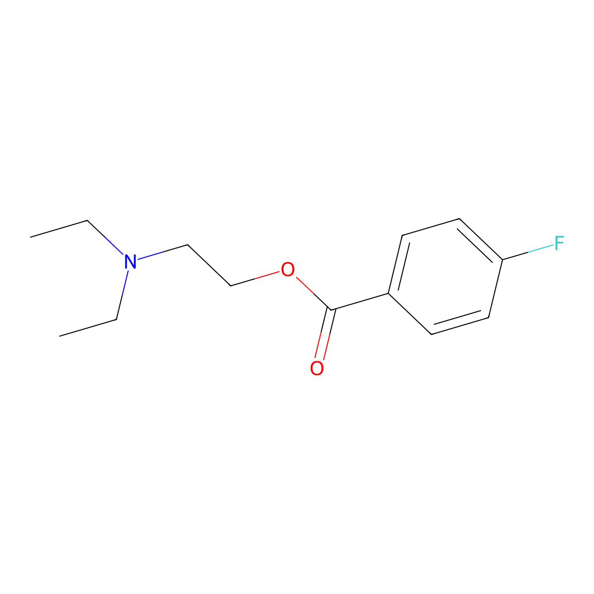 2-(Diethylamino)ethyl 4-fluorobenzoate molecular structure, CAS 582-99-0