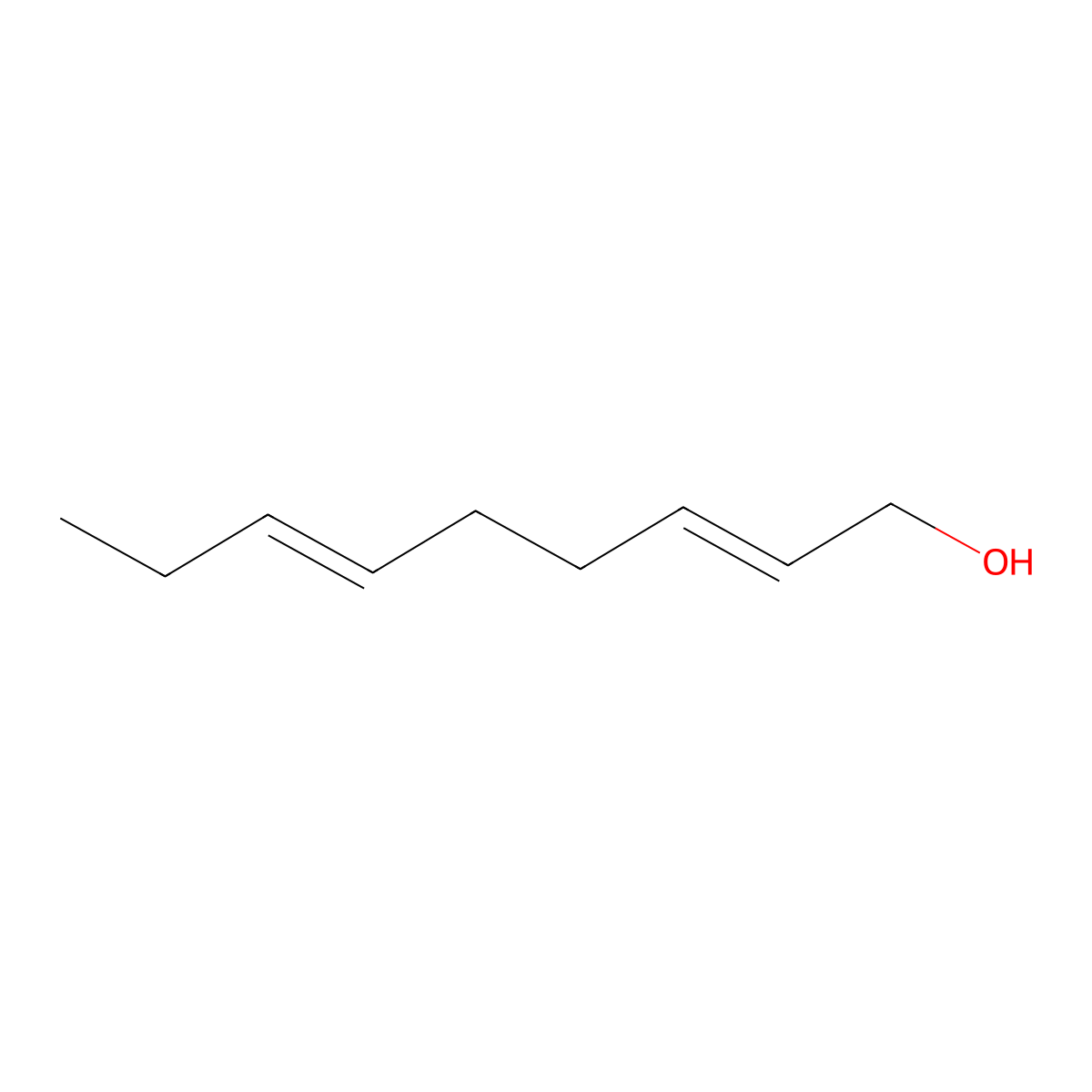 Cucumber alcohol molecular structure, CAS 5820-89-3