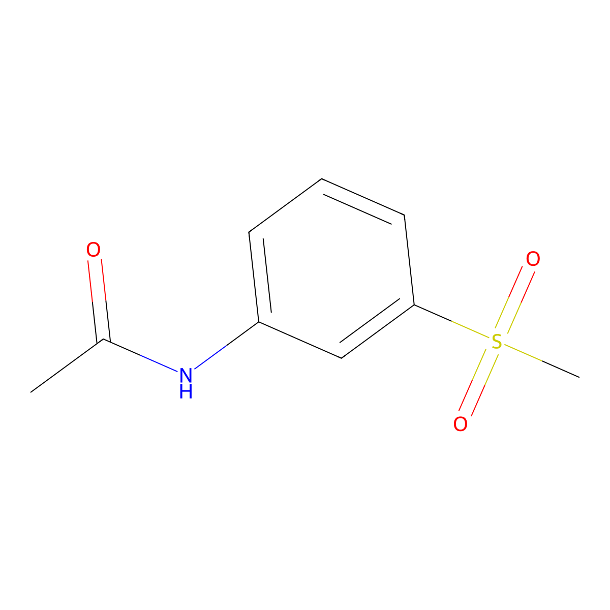 N-[3-(methylsulfonyl)phenyl]acetamide molecular structure, CAS 58202-85-0
