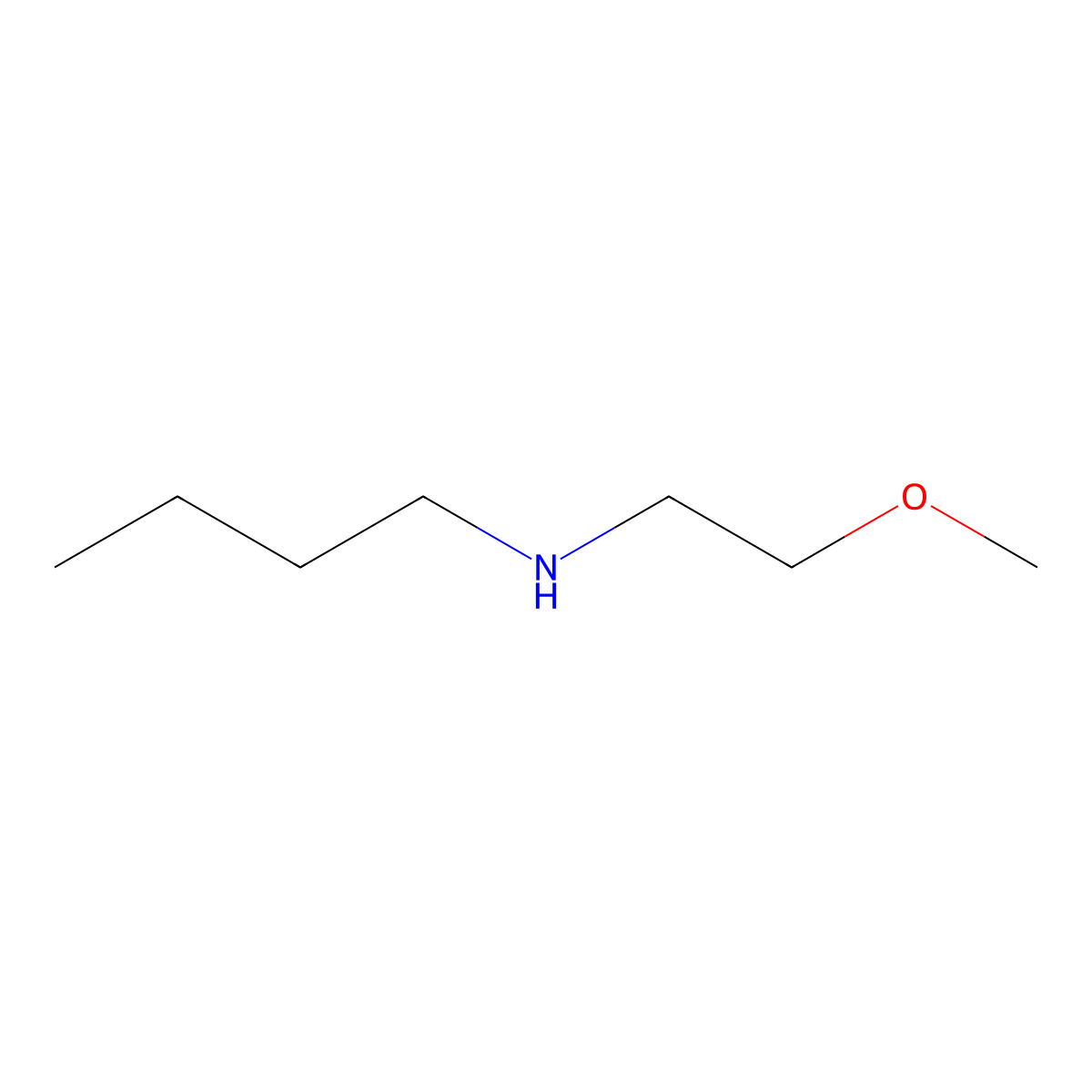 Butyl(2-methoxyethyl)amine molecular structure, CAS 58203-00-2