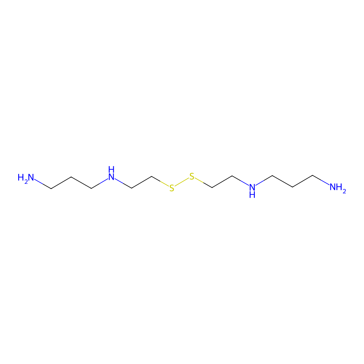 Bis(2-(3-aminopropylamino)ethyl)disulfide molecular structure, CAS 58205-87-1