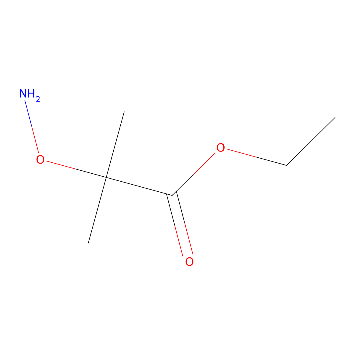 Ethyl 2-(aminooxy)-2-methylpropanoate molecular structure, CAS 5821-03-4