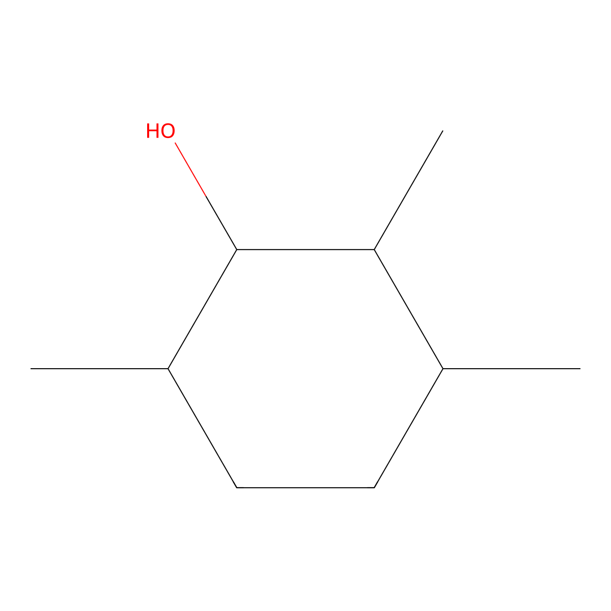 2,3,6-Trimethylcyclohexanol molecular structure, CAS 58210-03-0