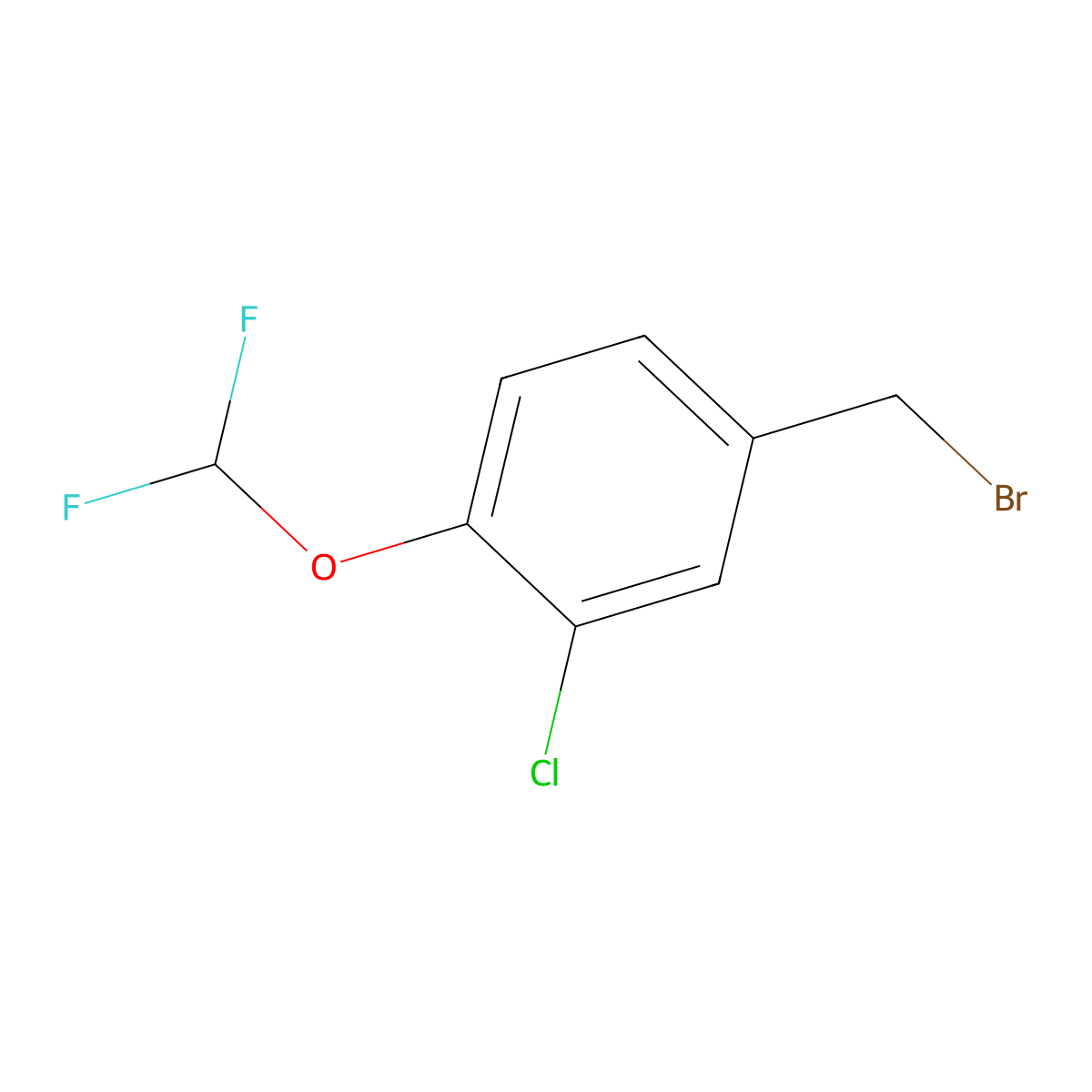 4-(Bromomethyl)-2-chloro-1-(difluoromethoxy)benzene molecular structure, CAS 58215-11-5