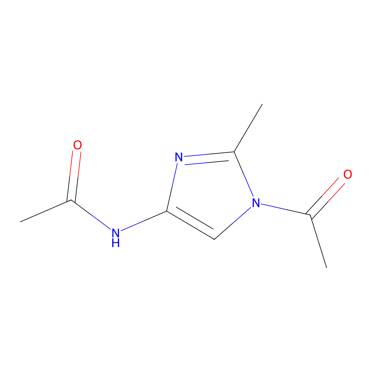 N-(1-Acetyl-2-methyl-1H-imidazol-4-yl)acetamide molecular structure, CAS 58216-76-5