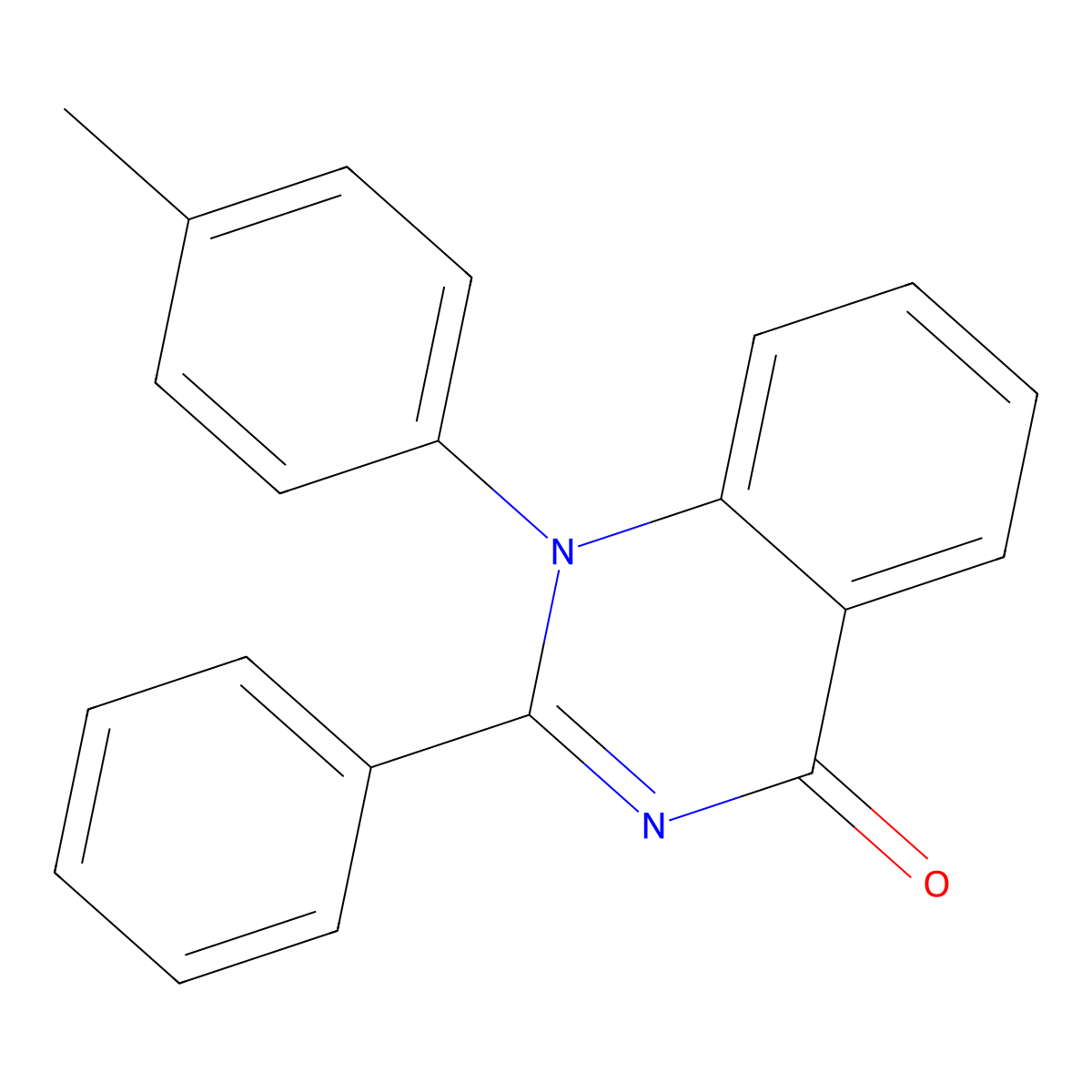 2-Phenyl-1-(p-tolyl)quinazolin-4(1H)-one molecular structure, CAS 58217-26-8