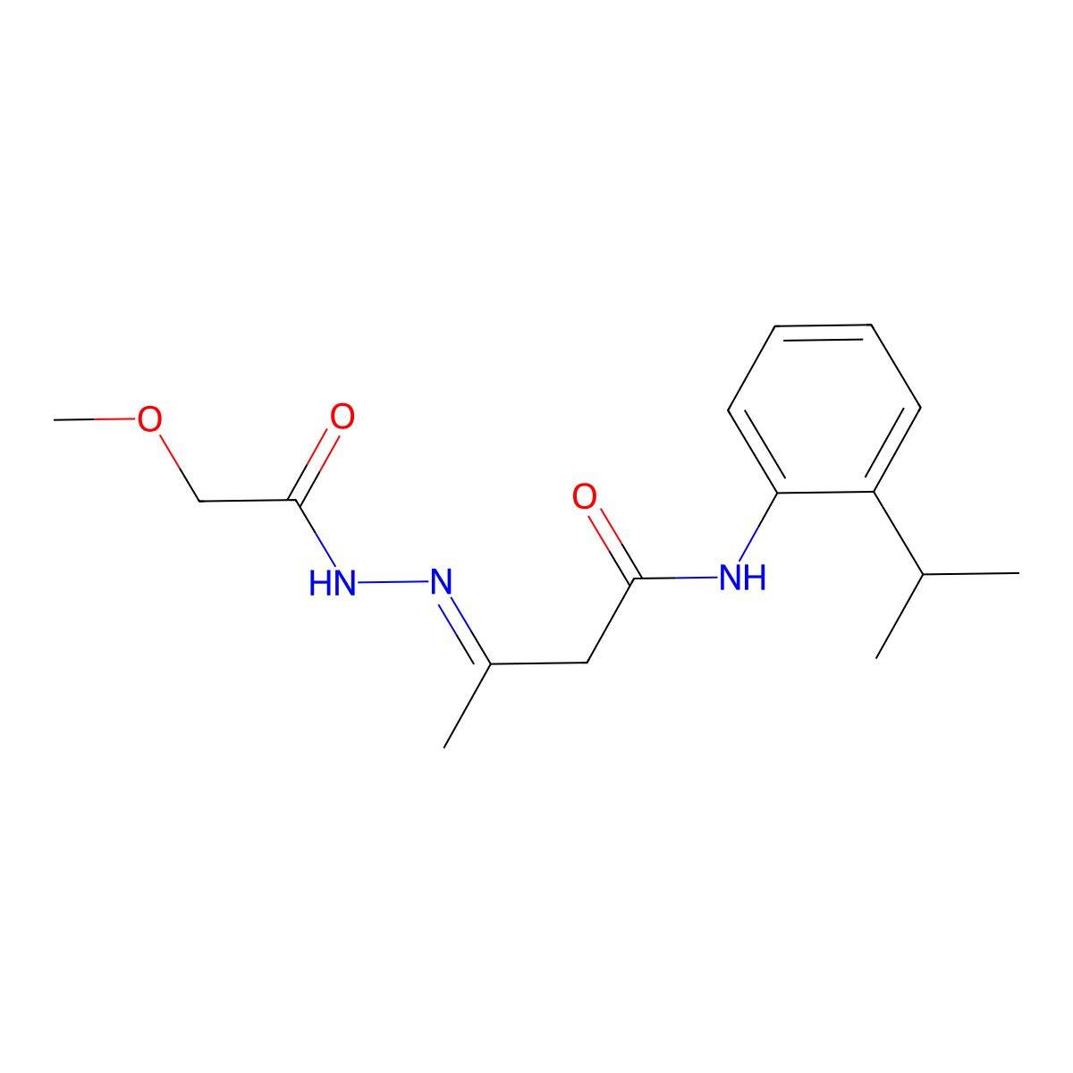3-[(2-methoxyacetyl)hydrazinylidene]-N-(2-propan-2-ylphenyl)butanamide molecular structure, CAS 5822-44-6