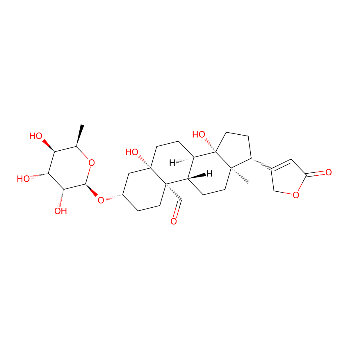 Desglucocheirotoxin molecular structure, CAS 5822-57-1