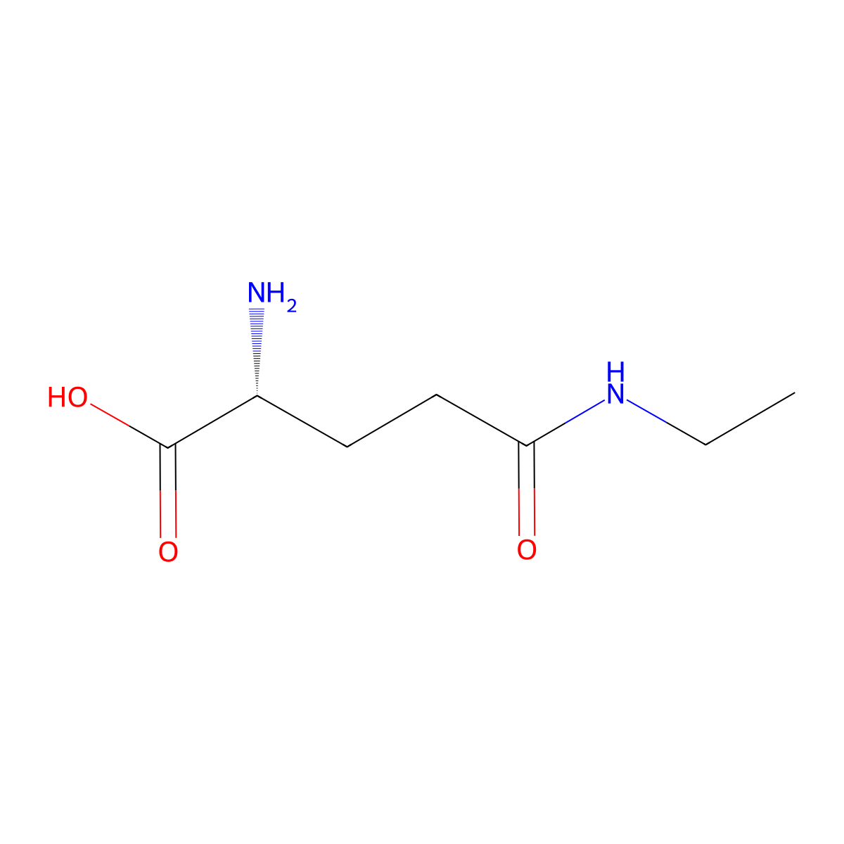 theanine, (D)- molecular structure, CAS 5822-62-8
