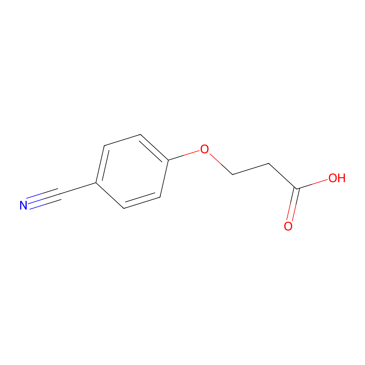 3-(4-cyanophenoxy)propanoic Acid molecular structure, CAS 58228-89-0