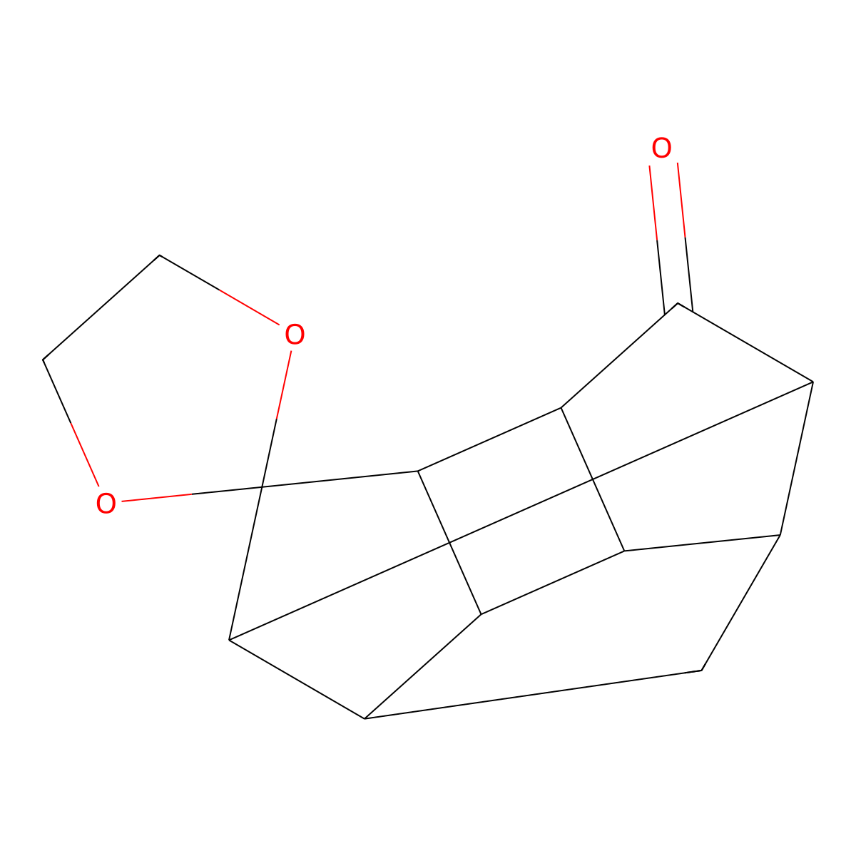 Spiro[1,3-dioxolane-2,8'-pentacyclo[5.4.0.0^{2,6}.0^{3,10}.0^{5,9}]undecane]-11'-one molecular structure, CAS 58228-93-6