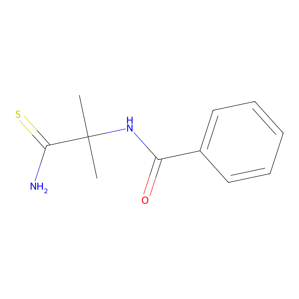 N-(1-carbamothioyl-1-methylethyl)benzamide molecular structure, CAS 582289-89-2
