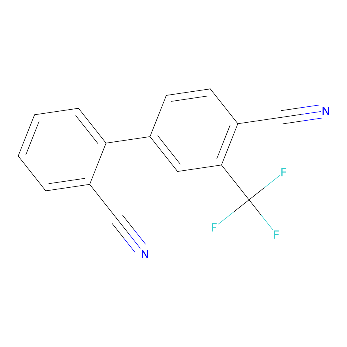 4-(2-Cyanophenyl)-2-(trifluoromethyl)benzonitrile molecular structure, CAS 582293-37-6