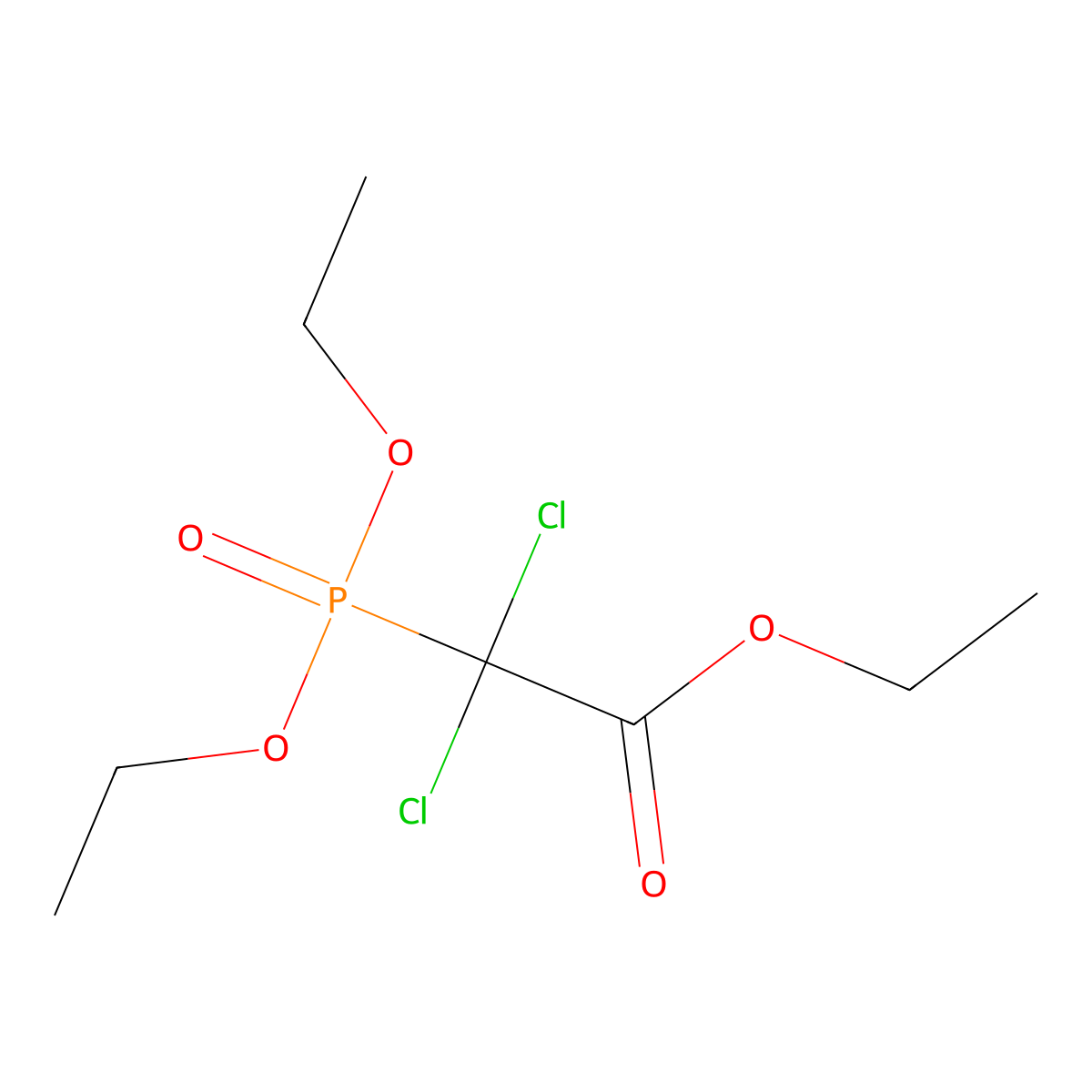 Triethyl 2,2-dichloro-2-phosphonoacetate molecular structure, CAS 5823-12-1