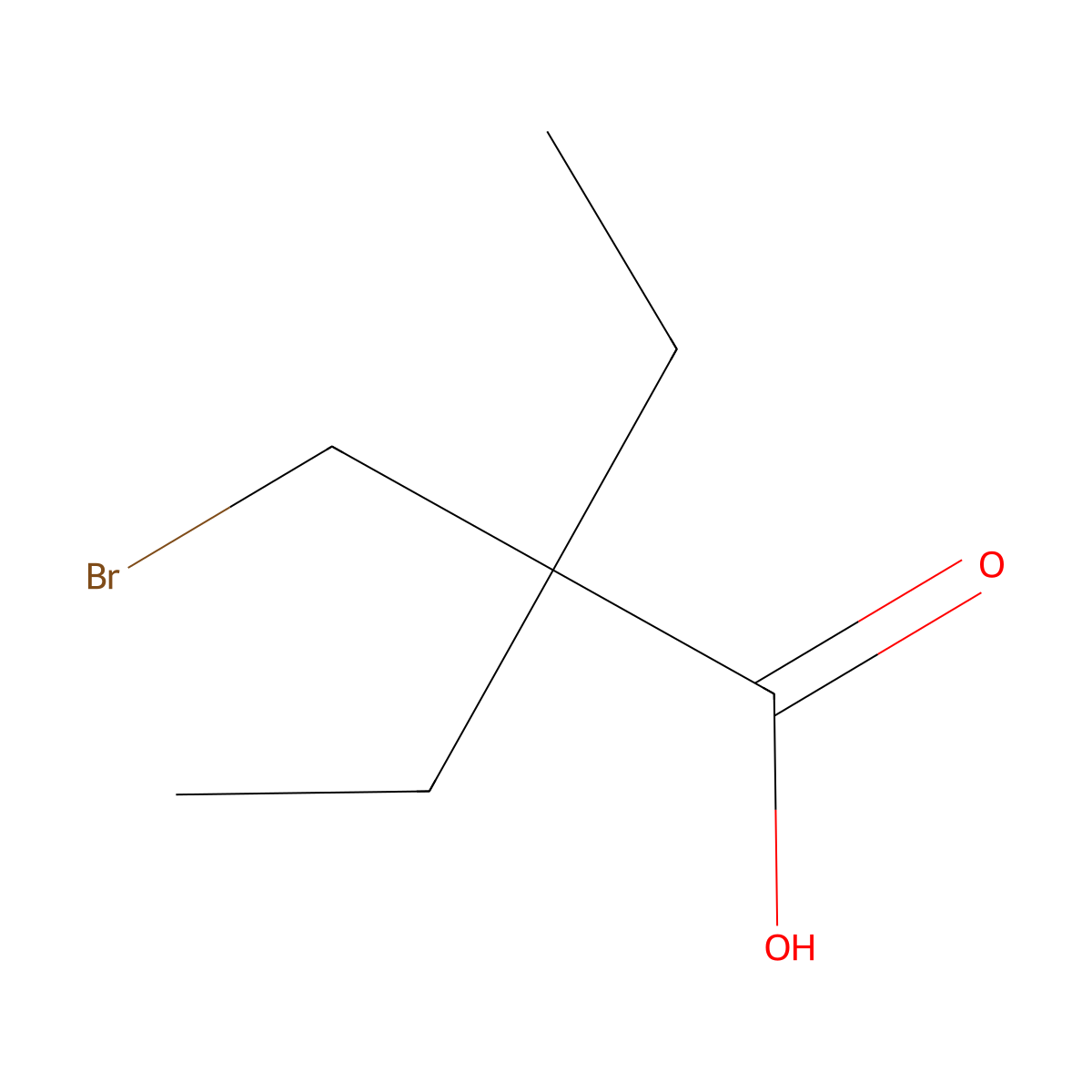 2-(Bromomethyl)-2-ethylbutanoic acid molecular structure, CAS 58230-49-2