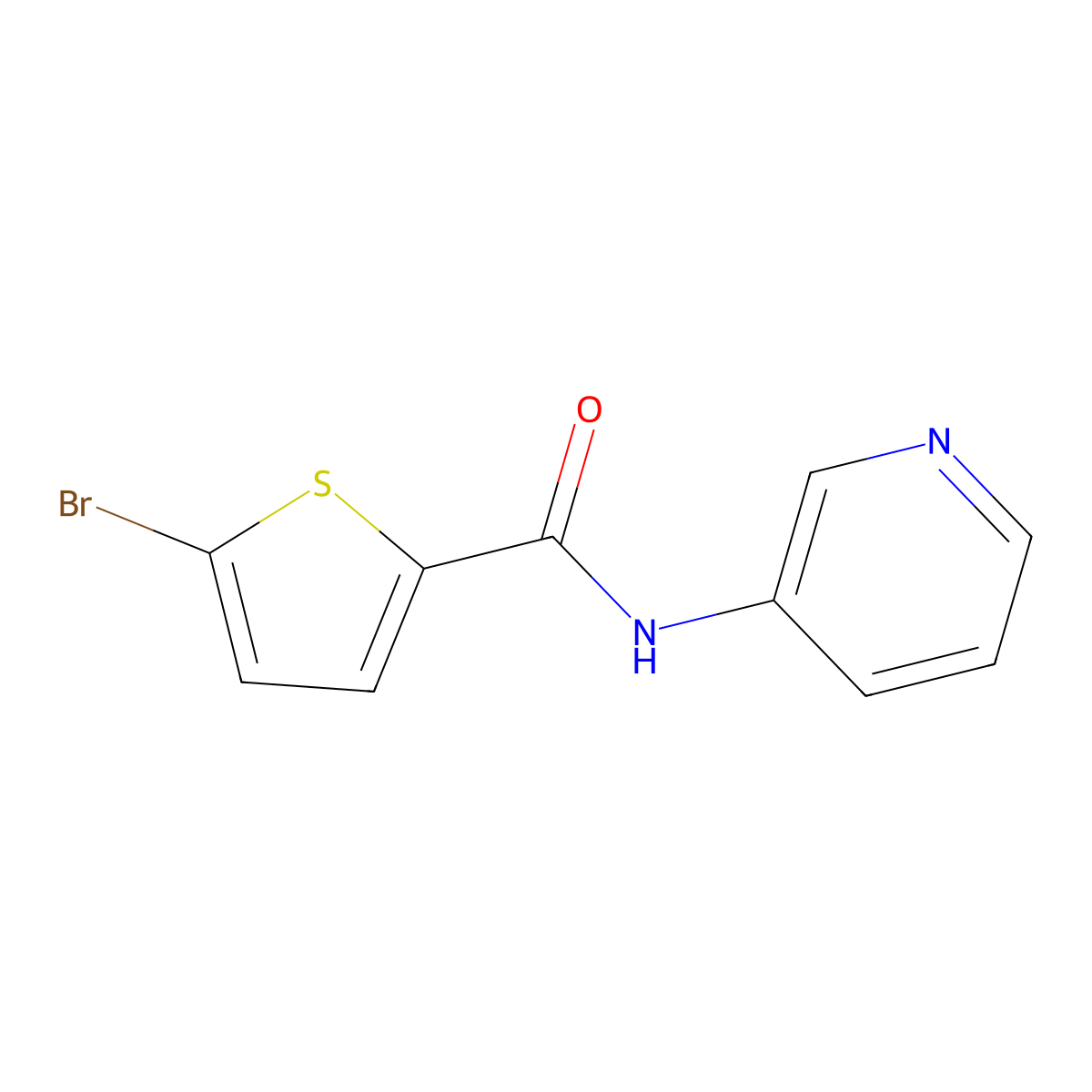 5-bromo-N-(pyridin-3-yl)thiophene-2-carboxamide molecular structure, CAS 582305-87-1