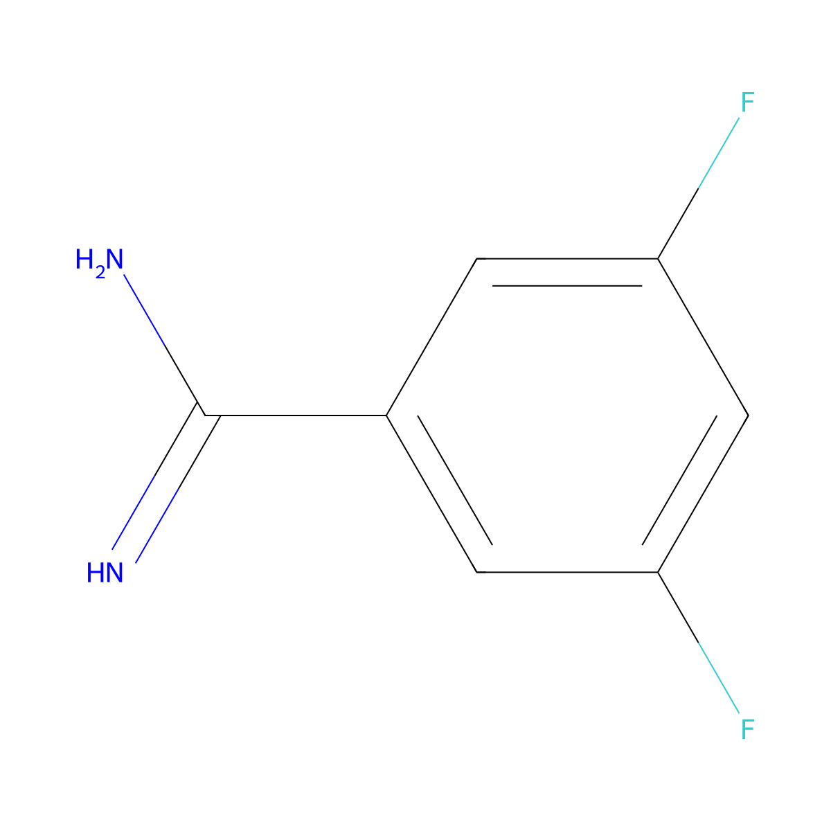 3,5-Difluoro-benzamidine molecular structure, CAS 582307-06-0