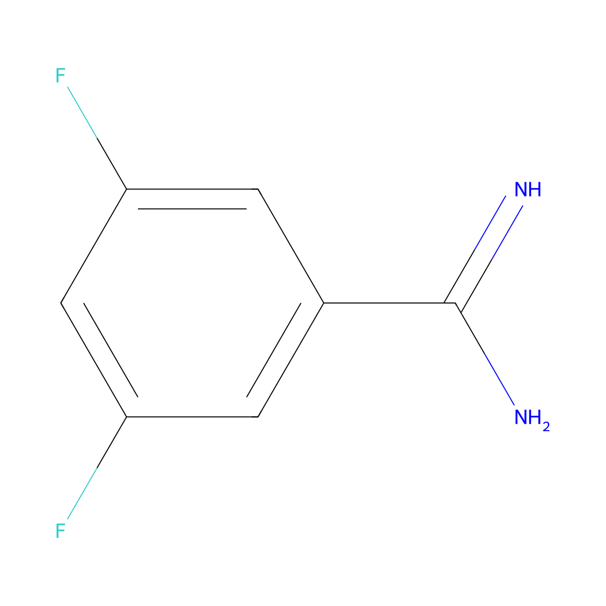 3,5-Difluoro-benzamidine molecular structure, CAS 582307-06-0