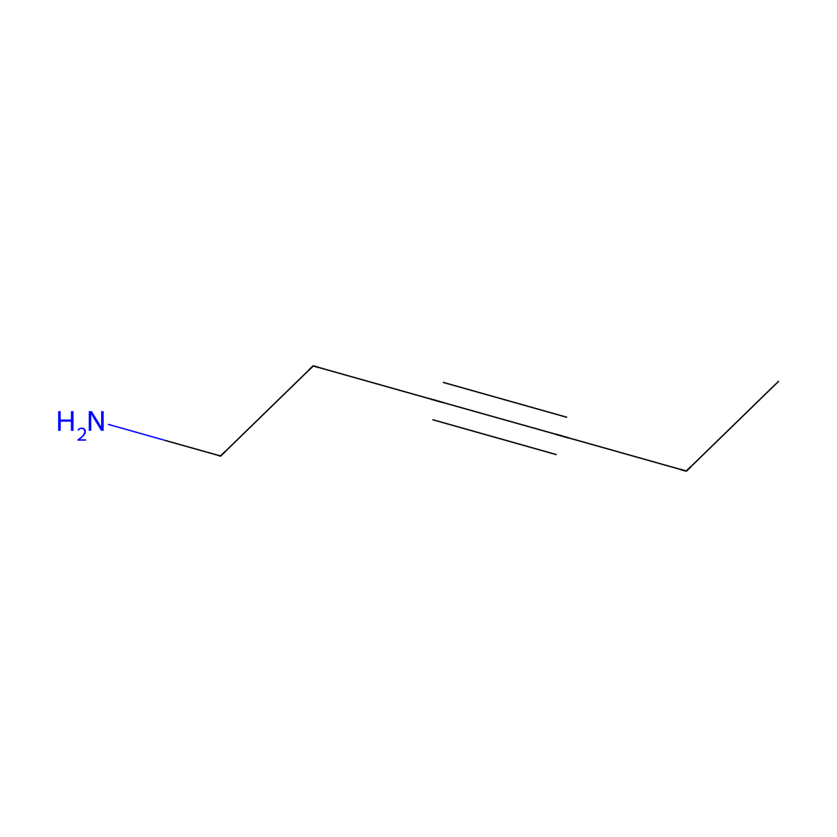 Hex-3-YN-1-amine molecular structure, CAS 582307-90-2