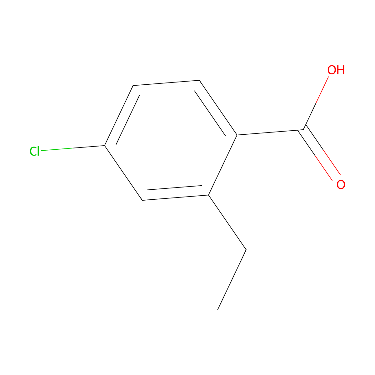 4-Chloro-2-ethylbenzoic acid molecular structure, CAS 58231-16-6