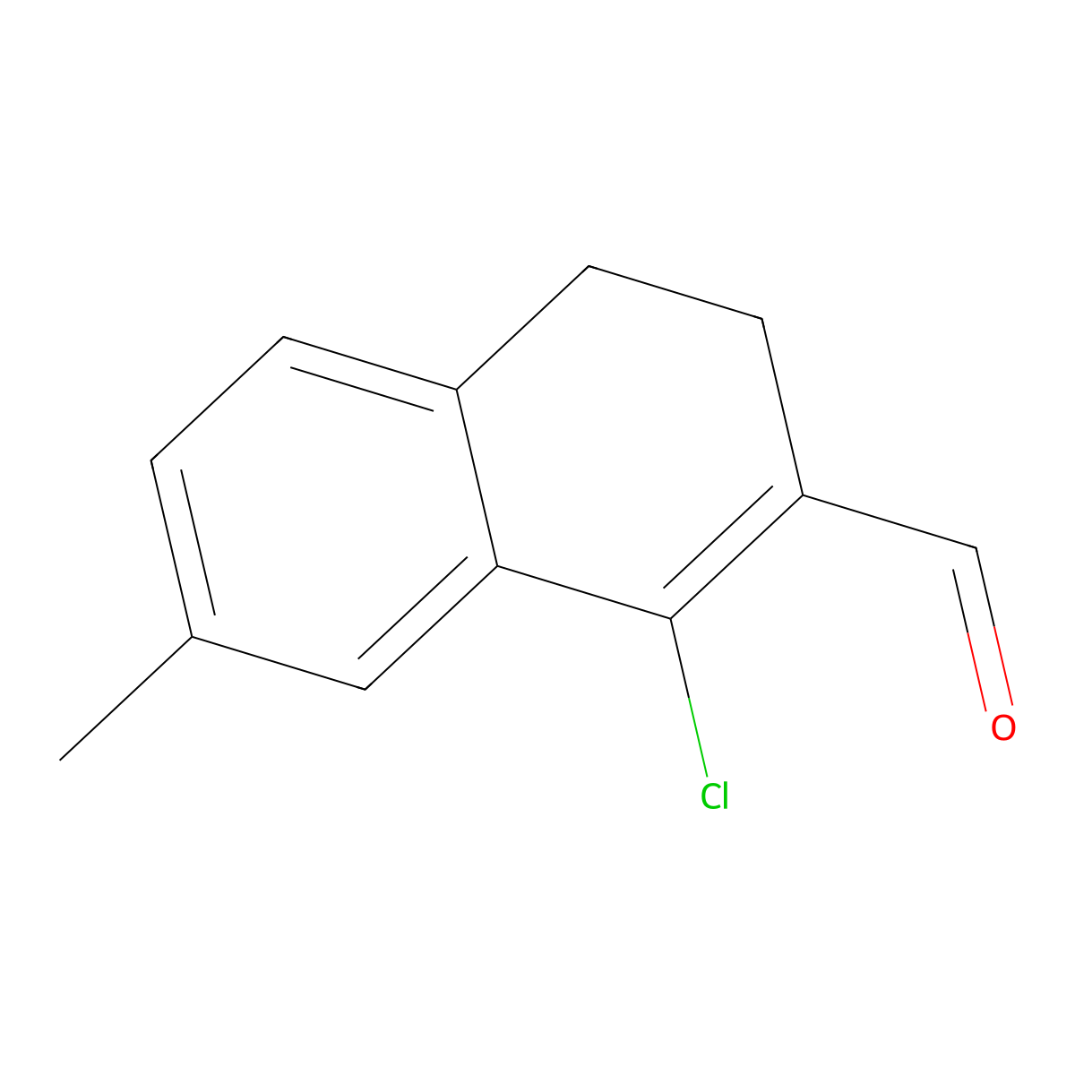 1-Chloro-7-methyl-3,4-dihydronaphthalene-2-carbaldehyde molecular structure, CAS 58231-28-0