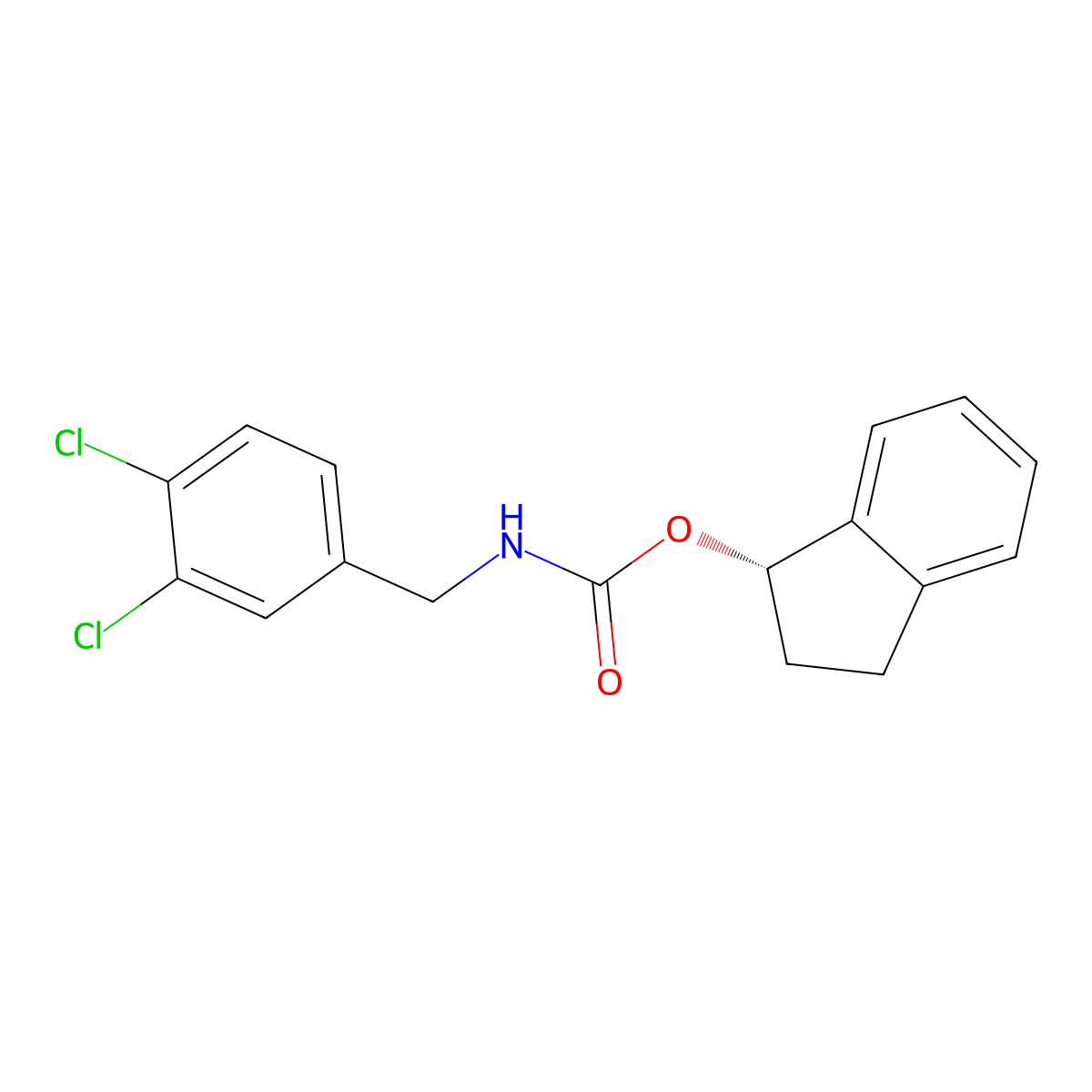 [(1S)-2,3-dihydro-1H-inden-1-yl] N-[(3,4-dichlorophenyl)methyl]carbamate molecular structure, CAS 582314-48-5