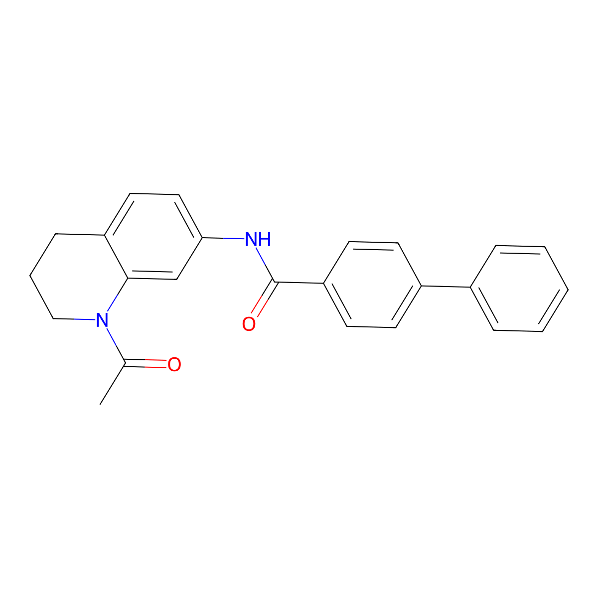 N-(1-acetyl-1,2,3,4-tetrahydroquinolin-7-yl)-[1,1'-biphenyl]-4-carboxamide molecular structure, CAS 582323-87-3