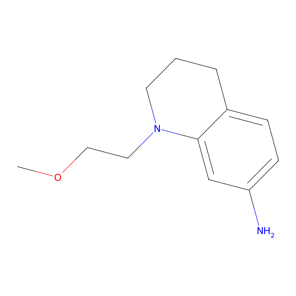 1-(2-Methoxyethyl)-1,2,3,4-tetrahydroquinolin-7-amine molecular structure, CAS 582324-98-9