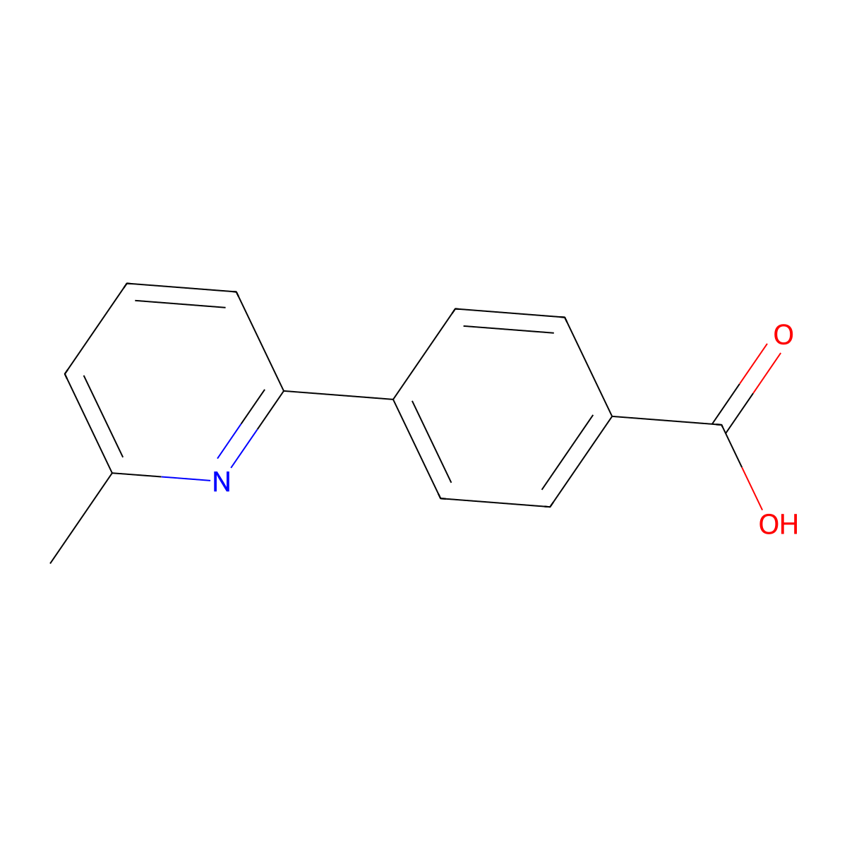 4-(6-Methylpyridin-2-yl)benzoic acid molecular structure, CAS 582325-11-9