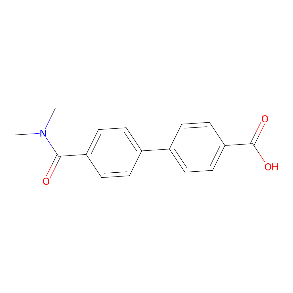 4-[4-(N,N-Dimethylaminocarbonyl)phenyl]benzoic acid molecular structure, CAS 582325-13-1