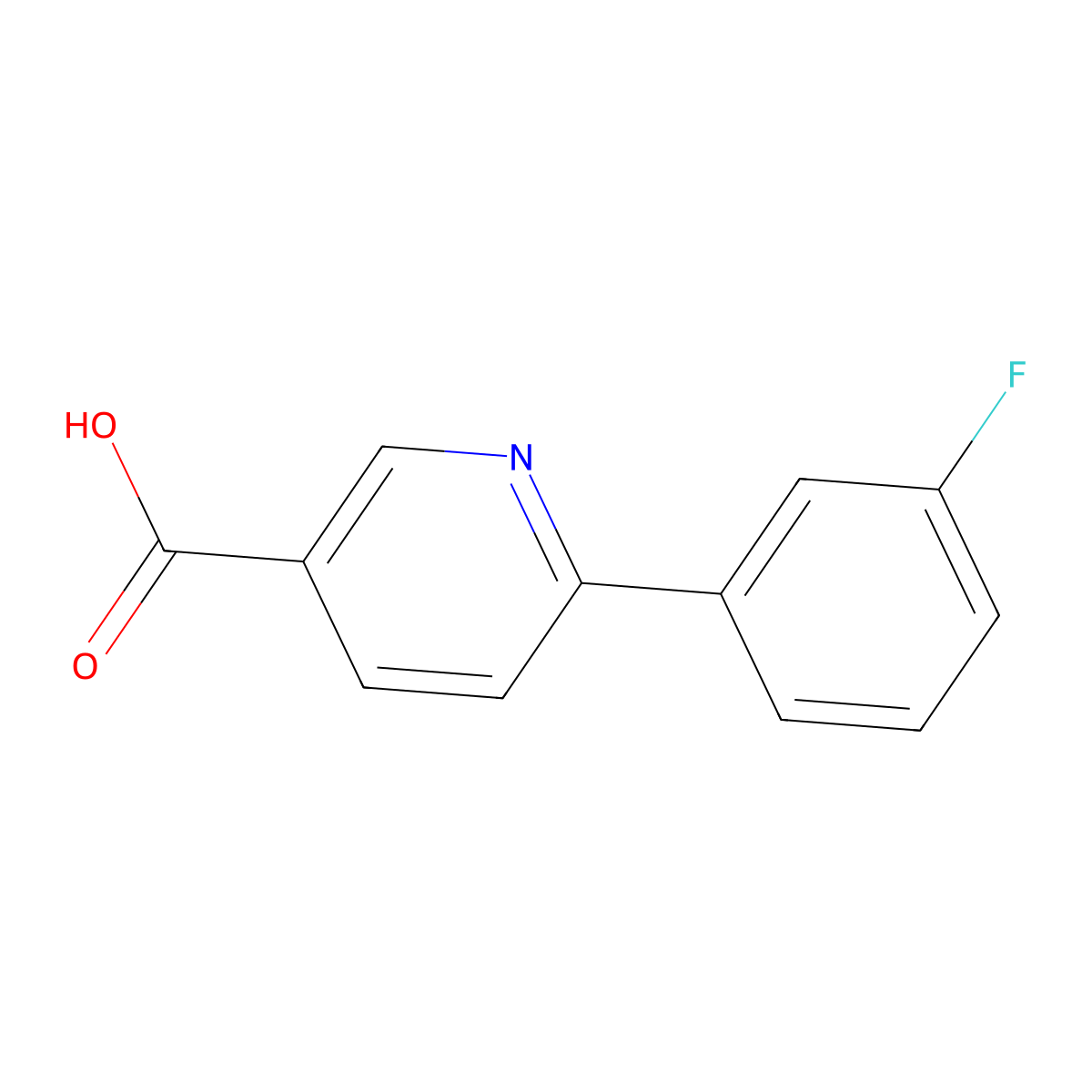 6-(3-Fluorophenyl)nicotinic acid molecular structure, CAS 582325-22-2