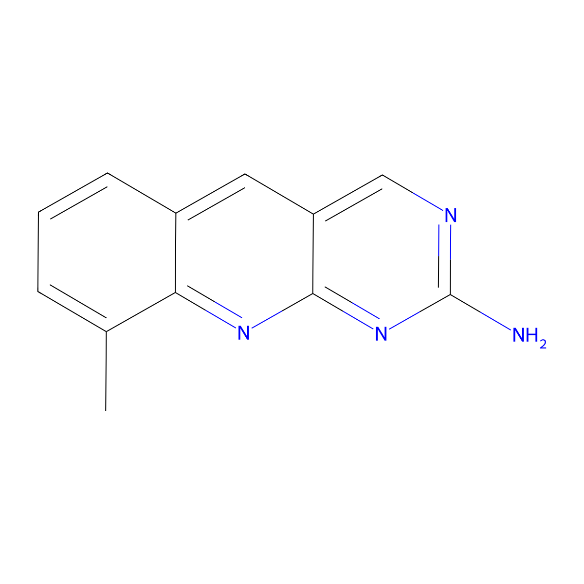 9-Methylpyrimido[4,5-b]quinolin-2-amine molecular structure, CAS 582334-03-0