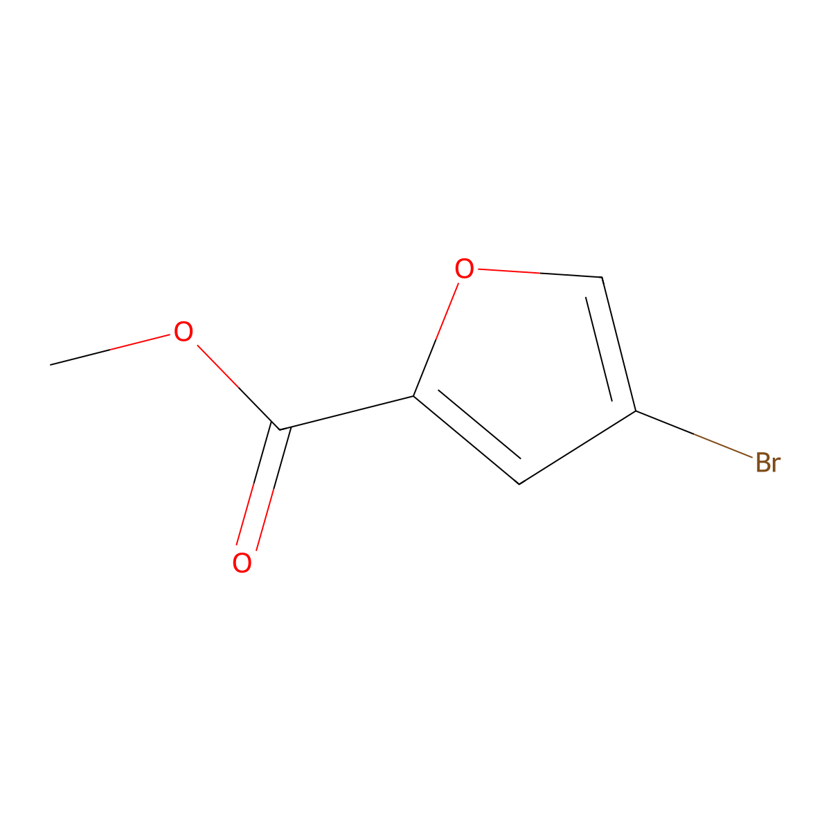 Methyl 4-bromofuran-2-carboxylate molecular structure, CAS 58235-80-6