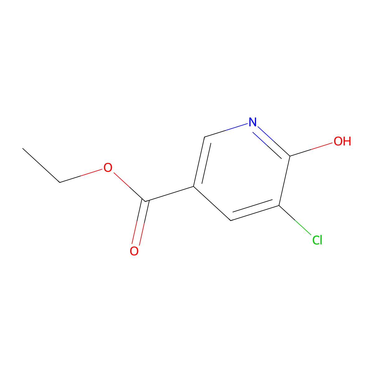 Ethyl 5-chloro-6-hydroxynicotinate molecular structure, CAS 58236-73-0