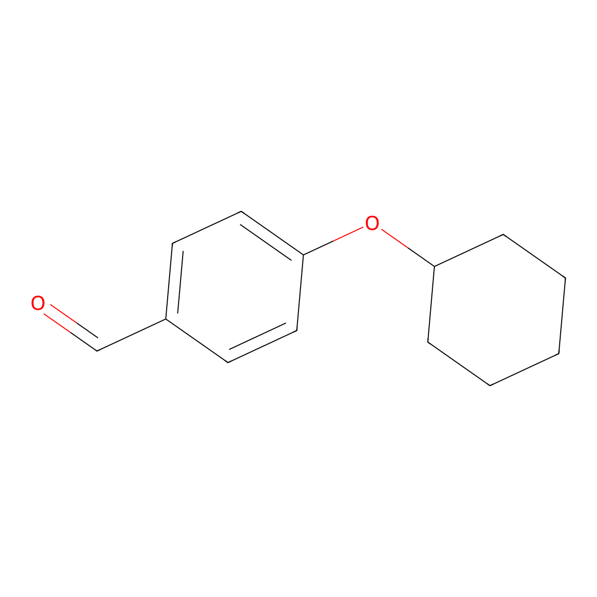 4-Cyclohexyloxybenzaldehyde molecular structure, CAS 58236-90-1