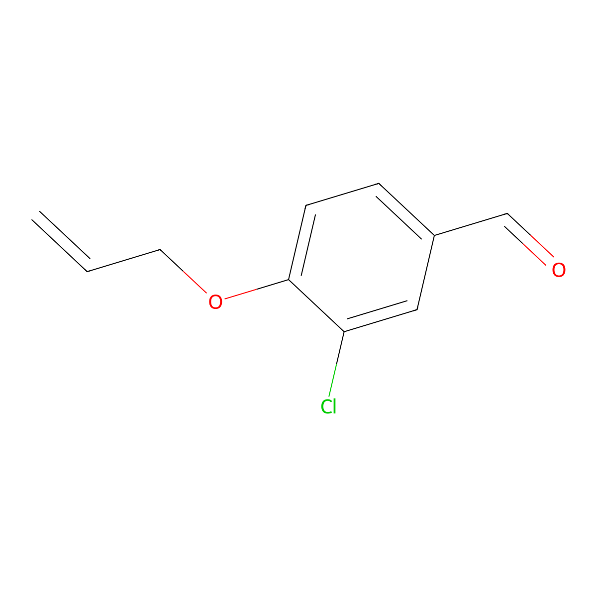 3-Chloro-4-(prop-2-en-1-yloxy)benzaldehyde molecular structure, CAS 58236-91-2