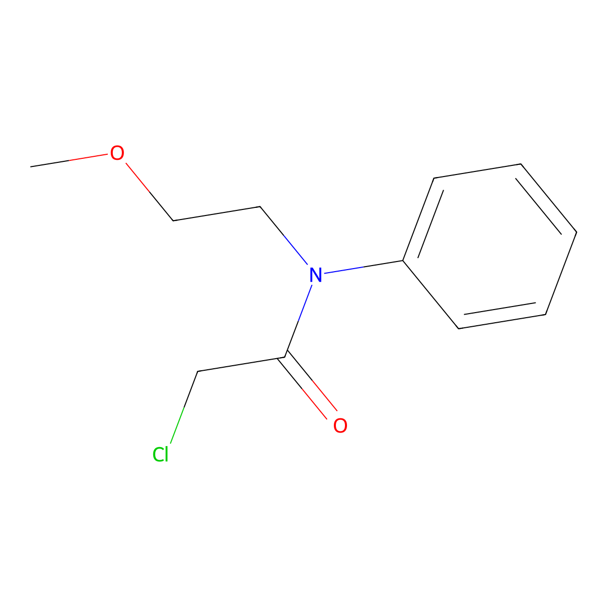 Acetanilide, 2-chloro-N-(2-methoxyethyl)- molecular structure, CAS 58237-19-7