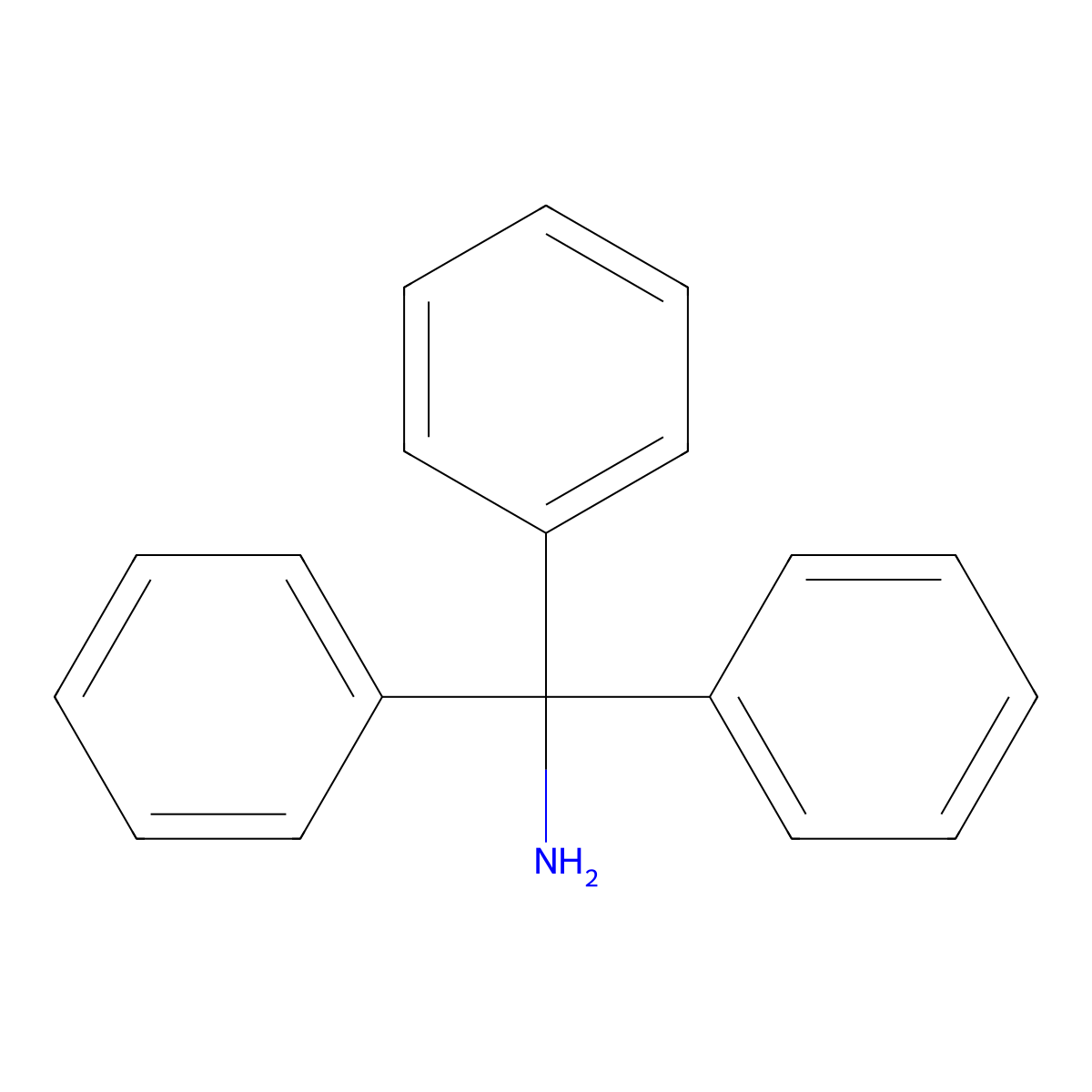 Tritylamine molecular structure, CAS 5824-40-8