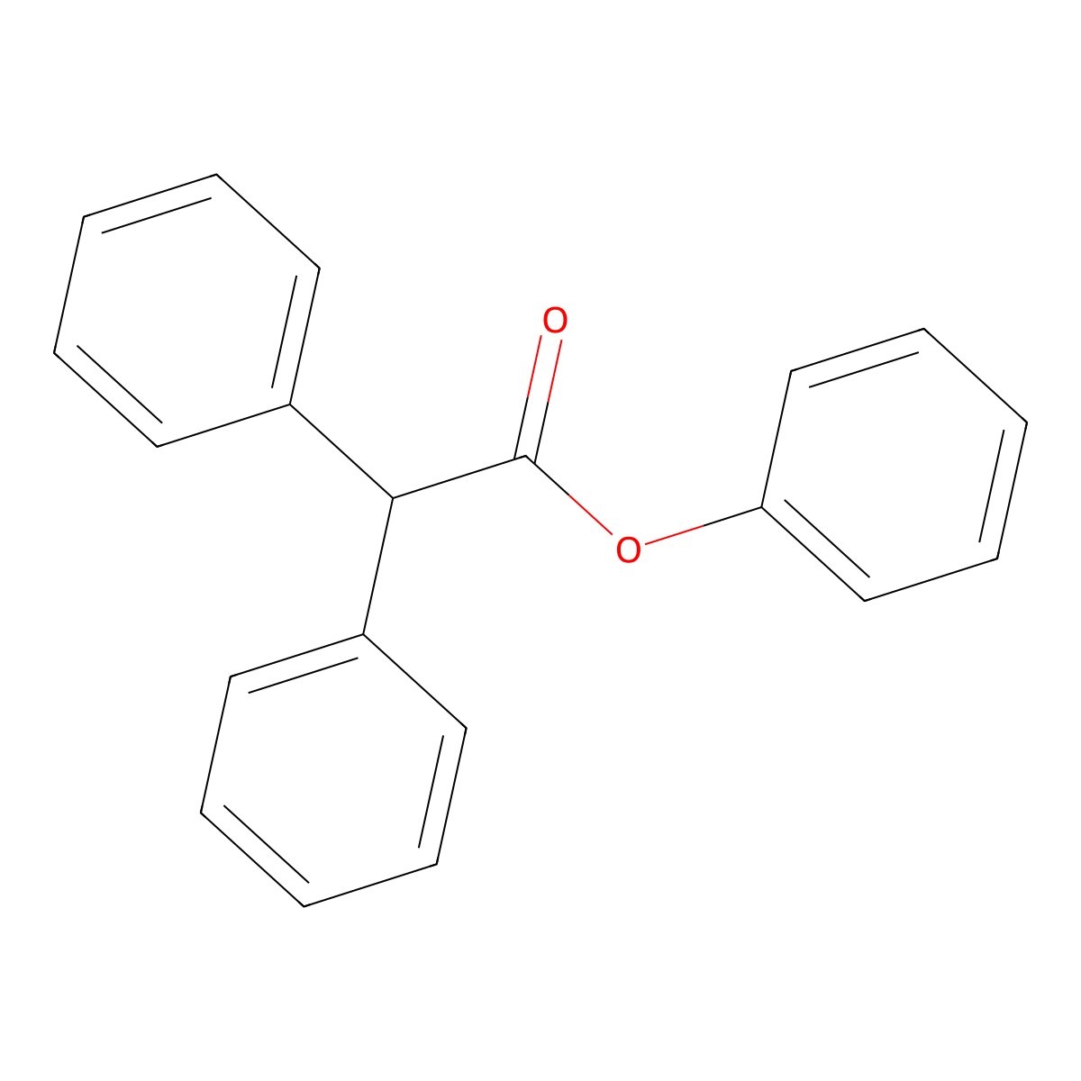 Phenyl diphenylacetate molecular structure, CAS 58241-12-6