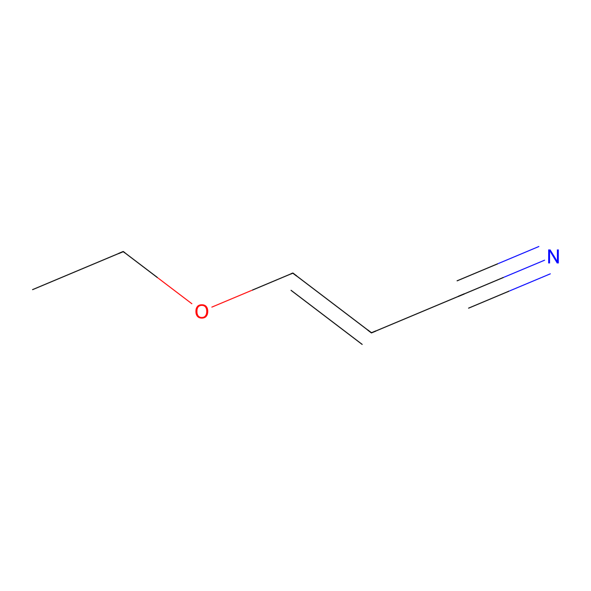 3-Ethoxyacrylonitrile molecular structure, CAS 58243-08-6