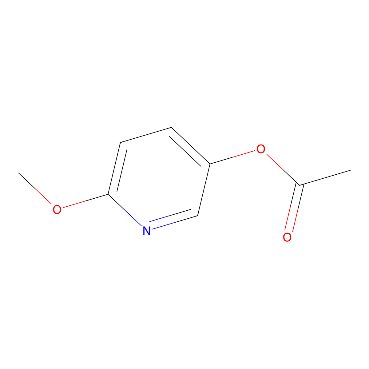 5-Acetoxy-2-methoxypyridine molecular structure, CAS 58243-27-9