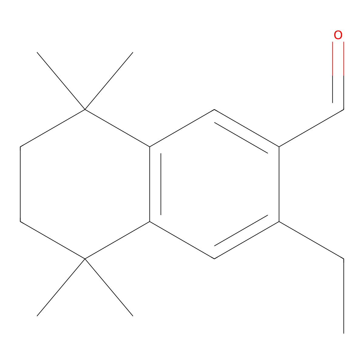 2-Naphthalenecarboxaldehyde, 3-ethyl-5,6,7,8-tetrahydro-5,5,8,8-tetramethyl- molecular structure, CAS 58243-85-9