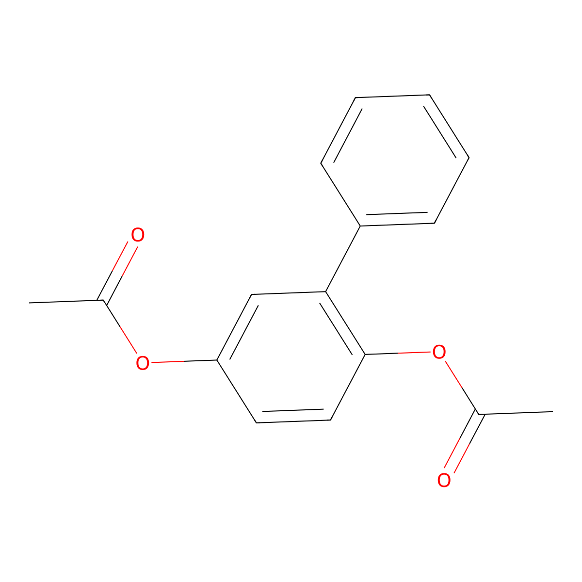 (1,1'-Biphenyl)-2,5-diol, 2,5-diacetate molecular structure, CAS 58244-28-3