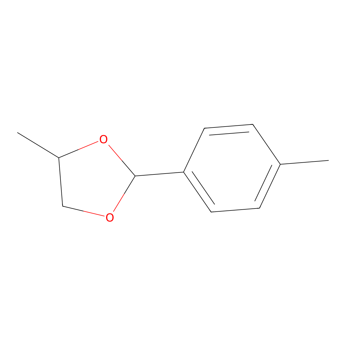 4-Methylbenzaldehyde propyleneglycol acetal molecular structure, CAS 58244-29-4